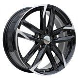 Alu kola Racing Line SF501, 18x7 5x114.3 ET50, černá + leštění