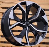 Alu kola Racing Line TX484, 22x10 5x112 ET20, černá + leštění (zátěžová)