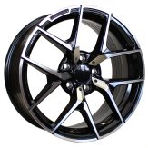 Alu kola Racing Line XE137, 18x8 5x112 ET35, černá + leštění