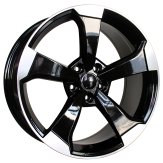 Alu kola Racing Line XE351, 19x8.5 5x112 ET32, černá + leštění