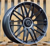 Alu kola Racing Line XFRGW5570, 22x11 5x112 ET47, černá matná + leštěný límec (zátěžová)
