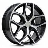 Alu kola Racing Line Y0058, 17x7 5x108 ET50, černá + leštění