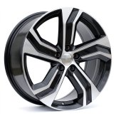 Alu kola Racing Line Y0143, 19x8 5x108 ET42.5, černá + leštění (zátěžová)