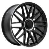 Alu kola Racing Line Y0207, 20x9.5 5x112 ET38, černá matná + leštěný límec (zátěžová)