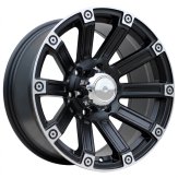 Alu kola Racing Line Y0210, 17x8.5 6x139.7 ET, černá matná + leštěný límec (zátěžová)