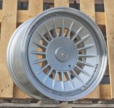 Alu kola Racing Line Y1085, 16x8 4x100 ET20, stříbrná + leštěný límec