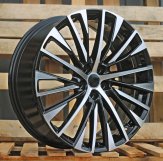 Alu kola Racing Line Y1118, 19x8 5x114.3 ET30, černá + leštění (zátěžová)