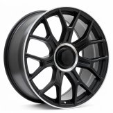 Alu kola Racing Line Y1188, 19x8.5 5x112 ET34.5, černá matná + leštěný límec