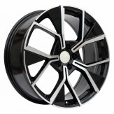 Alu kola Racing Line Y1196, 20x8.5 5x112 ET38, černá + leštění (zátěžová)