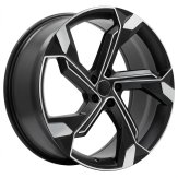 Alu kola Racing Line Y1201, 20x9 5x112 ET38, černá matná + leštění