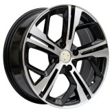Alu kola Racing Line Y1206, 17x7 4x108 ET25, černá + leštění