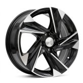 Alu kola Racing Line Y1220, 16x6.5 4x100 ET45, černá + leštění