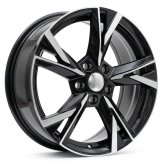 Alu kola Racing Line Y1241, 16x6.5 5x112 ET46, černá + leštění