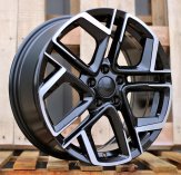 Alu kola Racing Line Y1243, 20x8.5 5x112 ET38, černá matná + leštění