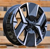 Alu kola Racing Line Y1256, 16x6.5 4x108 ET32, černá + leštění