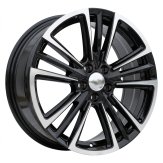 Alu kola Racing Line Y1257, 17x7 5x100 ET47, černá + leštění