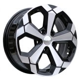 Alu kola Racing Line Y1274, 16x6.5 5x114.3 ET33, černá + leštění