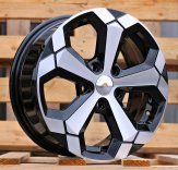 Alu kola Racing Line Y1274, 16x6.5 5x114.3 ET45, černá + leštění