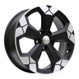 Alu kola Racing Line Y1274, 18x6.5 5x114.3 ET45, černá matná + leštěný límec