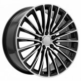 Alu kola Racing Line Y5909B, 20x8.5 5x112 ET34.5, černá + leštění (zátěžová)
