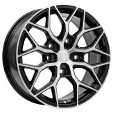 Alu kola Racing Line YF0319, 20x9 5x127 ET40, černá + leštění (zátěžová)