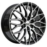 Alu kola Racing Line YF0412, 19x8 6x120 ET48, černá + leštění (zátěžová)