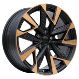 Alu kola Racing Line YF0443, 19x8 5x112 ET40, černá matná + měděná barva leštění