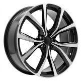 Alu kola Racing Line YF5708, 20x8.5 5x108 ET45, černá + leštění (zátěžová)