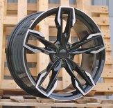 Alu kola Racing Line YF5718, 20x8 5x112 ET27, černá + leštění (zátěžová)