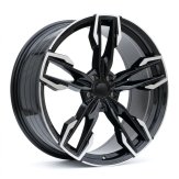 Alu kola Racing Line YF5718, 20x8 5x112 ET27, černá + leštění (zátěžová)