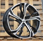Alu kola Racing Line YF5753, 22x9 5x108 ET38.5, černá + leštění (zátěžová)