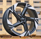 Alu kola Racing Line YF5754, 18x7.5 5x112 ET45, černá matná + leštění