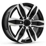 Alu kola Racing Line YF6153, 16x7 6x130 ET50, černá + leštění (zátěžová)