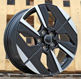 Alu kola Racing Line YF6158, 17x7 4x108 ET32, černá matná + leštění