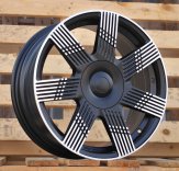 Alu kola Racing Line YF7074, 16x6.5 4x98 ET35, černá matná + leštění