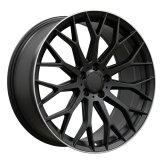 Alu kola Racing Line YS1180, 18x8 5x112 ET35, černá matná + leštěný límec