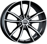 Alu kola RIAL X12, 19x8 5x120 ET58, černá lesklá + leštění (zátěžová)