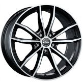 Alu kola RIAL X12X, 20x9 5x112 ET38, černá lesklá + leštění (zátěžová)