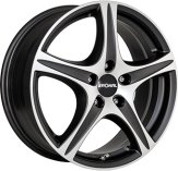 Alu kola RONAL R56, 18x8 5x112 ET30, černá matná + leštění (zátěžová)