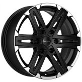 Alu kola SUPER METAL COMPASS, 18x8.5 6x139.7 ET45, černá matná + leštěný límec (zátěžová)
