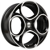 Alu kola TecnoMagnesio JUNIOR 4, 18x7 4x108 ET35, černá + leštění