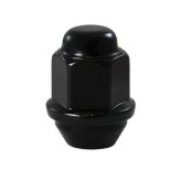 Matice na plechové disky Hyundai, Kia, Mazda M12x1,5 černá, kužel, klíč 21, výška 35 mm, uzavřená