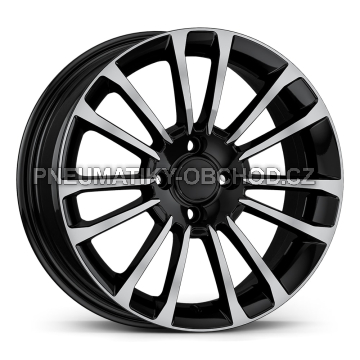 Alu kola AGT 16279, 16x6.5 4x100 ET37, černá + leštění