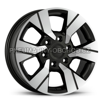 Alu kola AGT 16282, 16x6.5 6x120 ET50, černá matná + leštění (zátěžová)