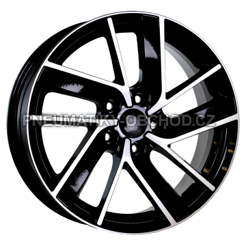 Alu kola AGT 17128, 17x7 5x100 ET40, černá + leštění