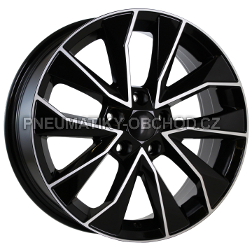 Alu kola AGT 17129, 17x7 5x114.3 ET50, černá + leštění