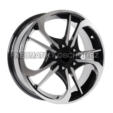 Alu kola AGT 17253, 17x6.5 5x114.3 ET50, černá + leštění