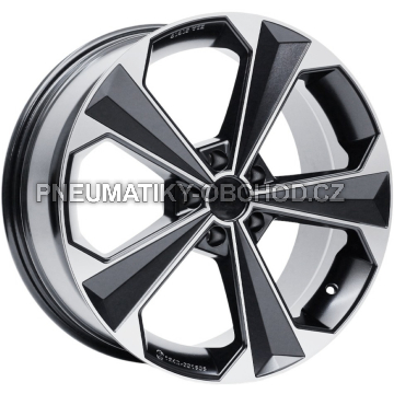 Alu kola AGT 18062, 18x8 5x114.3 ET38, černá + leštění
