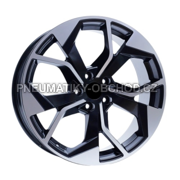 Alu kola AGT 18252, 18x8 5x112 ET35, černá + leštění