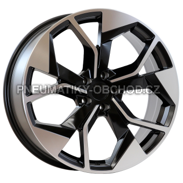 Alu kola AGT 18252, 18x8 5x112 ET35, černá matná + leštění